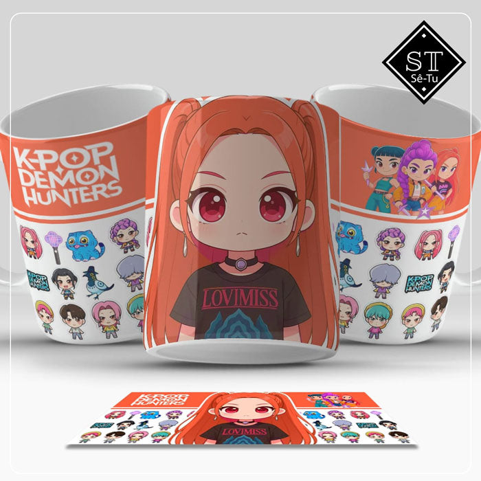 Caneca K-Pop Demon Hunters Laranja
